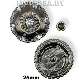 2549 Пряжка металлическая d25мм Ц:Чёрный никель