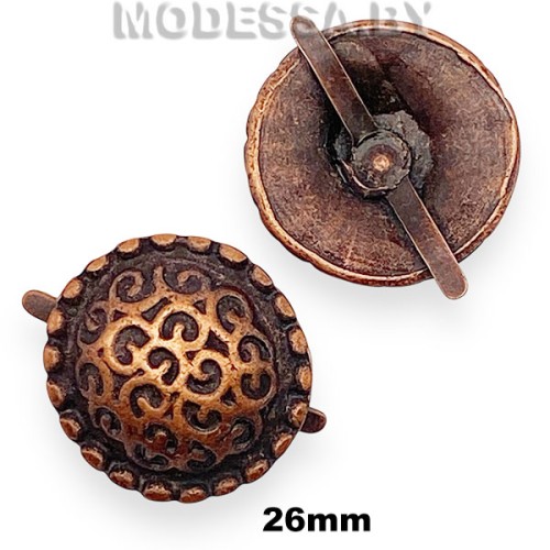 3219 Украшение металлическое d26мм Ц:Медь 