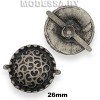 3219 Украшение металлическое d26мм Ц:Чёрный никель