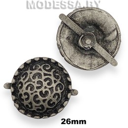 3219 Украшение металлическое d26мм Ц:Чёрный никель