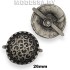 3219 Украшение металлическое d26мм Ц:Чёрный никель