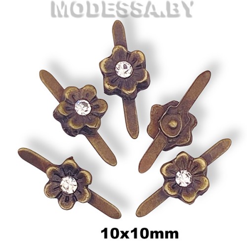 3253 Пряжка металлическая 10х10мм Ц:Антик 