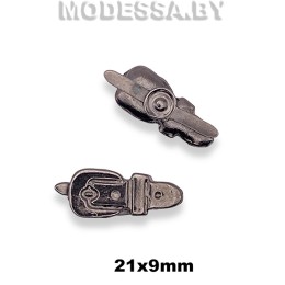 891 Украшение металлическое 21х9мм Ц:Чёрный никель