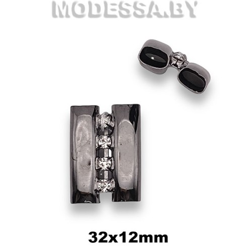 0004 СКВ Украшение 32х12мм Ц:Чёрный никель
