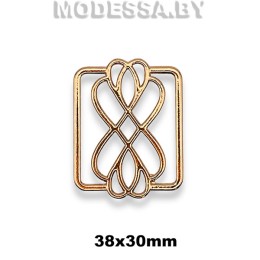 03205 Украшение металлическое 38х30мм Ц:Золото