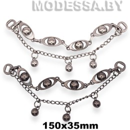 0373 CKB Украшение металлическое 150х35мм 