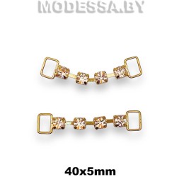 1 SJ Украшение металлическое 40х5мм Ц:Золото