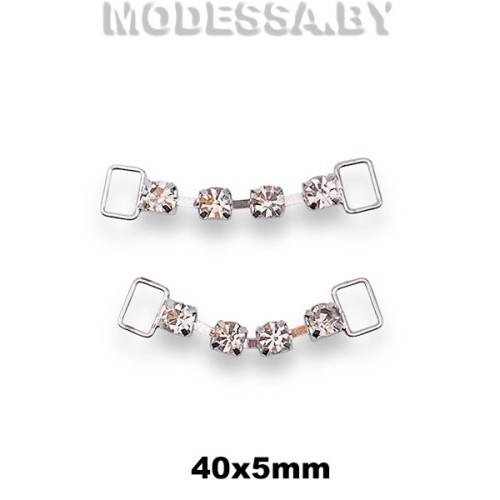 1 SJ Украшение металлическое 40х5мм Ц:Никель 