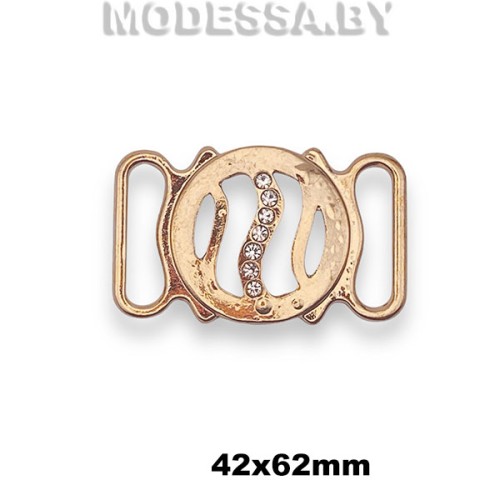 081047 Украшение металлическое 42х26мм Ц:Золото 