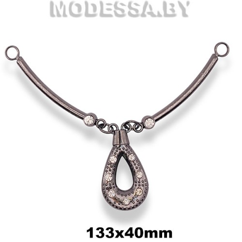 08304 SH Украшение 133х40мм Ц:Чёрный никель