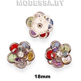 1158 CTF Украшение металлическое 18х18мм Ц:Никель 