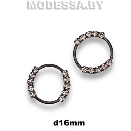 1285 СКВ Украшение металлическое d16мм Ц:Чёрный никель