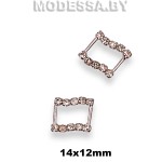 1298 СКВ Украшение металлическое 14х12мм Ц:Никель