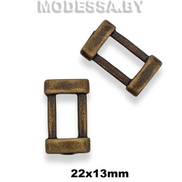 1377 Украшение металлическое 22х13мм Ц:Антик