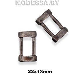 1377 Украшение металлическое 22х13мм Ц:Чёрный никель