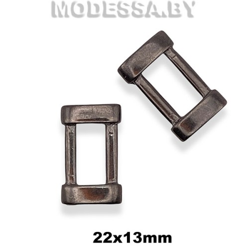 1377 Украшение металлическое 22х13мм Ц:Чёрный никель