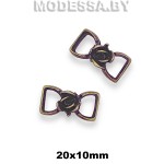 1550 Пряжка металлическая 20х10мм Ц:Антик