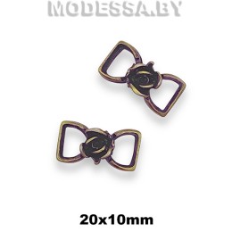 1550 Пряжка металлическая 20х10мм Ц:Антик