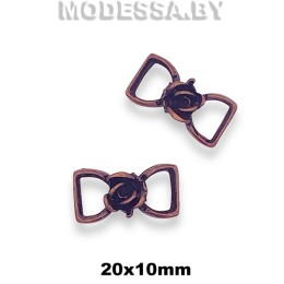 1550 Пряжка металлическая 20х10мм Ц:Медь 