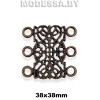 1789 Украшение металлическое 38х38мм Ц:Антик