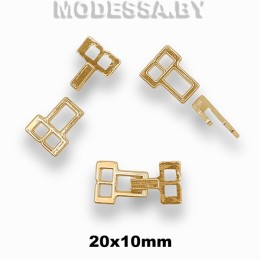 2956 Крючок металлический 20х10мм Ц:Золото