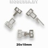 2956 Крючок металлический 20х10мм Ц:Никель