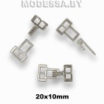 2956 Крючок металлический 20х10мм Ц:Никель