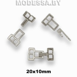 2956 Крючок металлический 20х10мм Ц:Никель