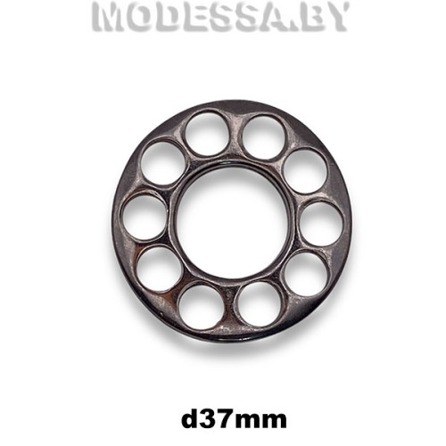 2092 Пряжка металлическая d37мм Ц:Чёрный никель