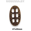2182 Пряжка металлическая 47х26мм Ц:Антик 