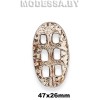 2182 Пряжка металлическая 47х26мм Ц:Никель
