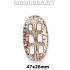 2182 Пряжка металлическая 47х26мм Ц:Никель