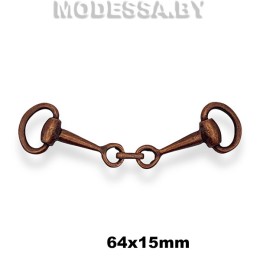 228 Украшение металлическое 64х15мм Ц:Медь
