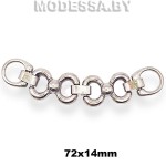243 Украшение металлическое 72х14мм Ц:Никель