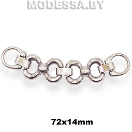 243 Украшение металлическое 72х14мм Ц:Никель