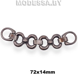 243 Украшение металлическое 72х14мм Ц:Чёрный никель