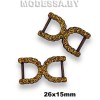 2497 Пряжка металлическая 26х15мм Ц:Антик