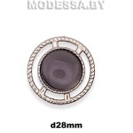 2629 СКВ Украшение металлическое d28мм Ц:Никель/Серый 
