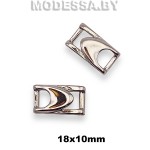 2837 Пряжка металлическая 18х10мм Ц:Никель 