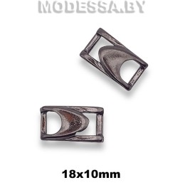 2837 Пряжка металлическая 18х10мм Ц:Чёрный никель