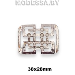 2847 Пряжка металлическая 38х28мм Ц:Никель 