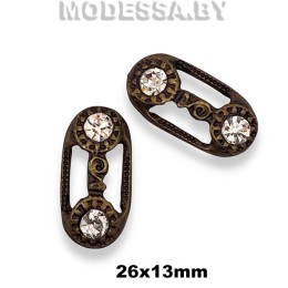 3042 Украшение металлическое 26х13мм Ц:Антик