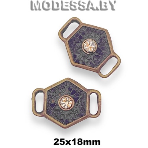 3170 Пряжка металлическая 25х18мм Ц:Антик 