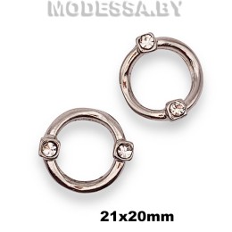 4147 Пряжка металлическая 21х20мм Ц:Никель 