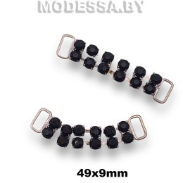 52 КС Пряжка металлическая 49х9мм Ц:Никель/Черный 