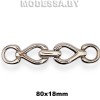 6188 CKB Пряжка металлическая 80х18мм Ц:Никель