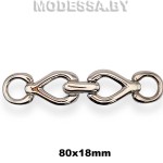 6188 CKB Пряжка металлическая 80х18мм Ц:Никель