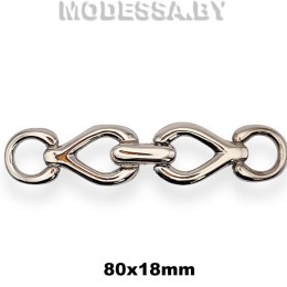 6188 CKB Пряжка металлическая 80х18мм Ц:Никель