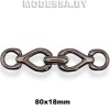 6188 CKB Пряжка металлическая 80х18мм Ц:Чёрный никель