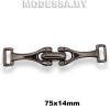 6192 CKB Пряжка металлическая 75х14мм Ц:Чёрный никель